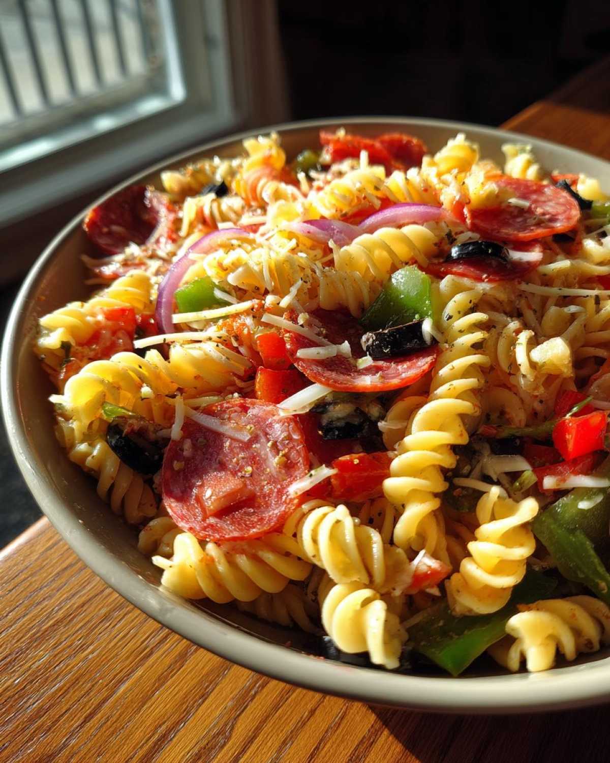 Pizza Pasta Salad (Make-Ahead Lunch) - detail 3