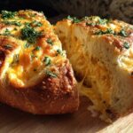 Pull-Apart Cheesy Football Bread