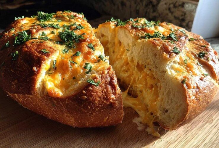 Pull-Apart Cheesy Football Bread