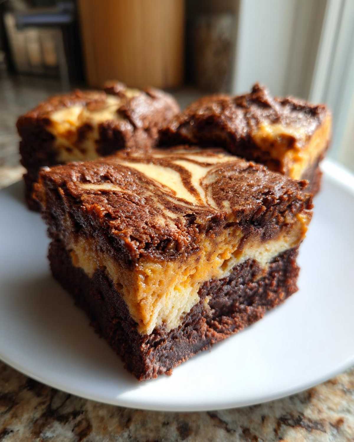 Pumpkin Cheesecake Swirl Brownies - detail 4