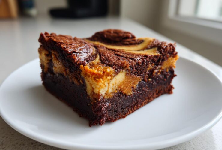 Pumpkin Cheesecake Swirl Brownies
