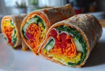 Rainbow Veggie Pinwheels (Lunchbox Idea)