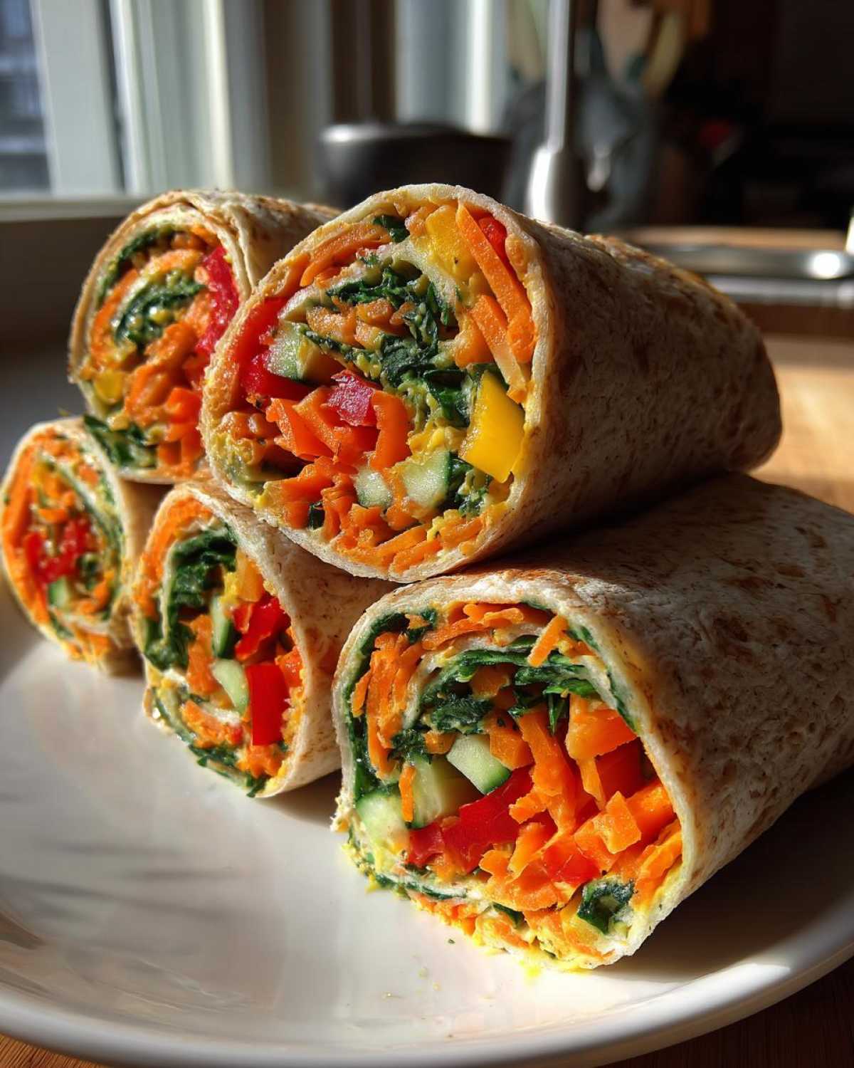 Rainbow Veggie Pinwheels (Lunchbox Idea) - detail 4