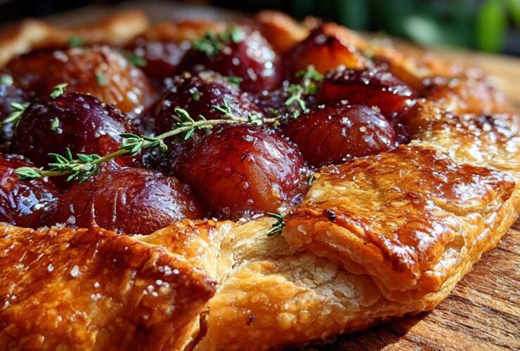 Rustic Plum Galette with Honey Thyme Glaze