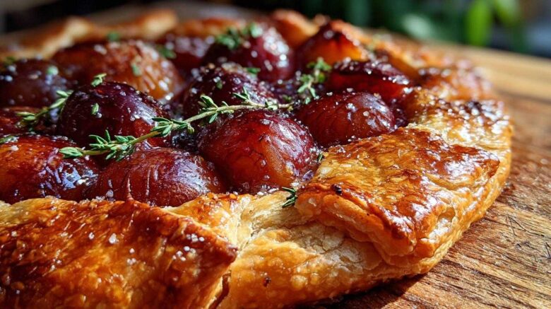 Rustic Plum Galette with Honey Thyme Glaze