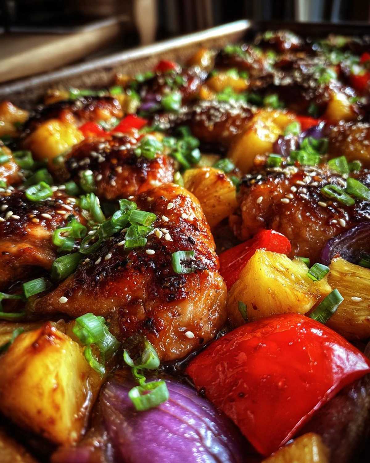 Sheet Pan Teriyaki Chicken & Pineapple (Weeknight Dinner) - detail 3