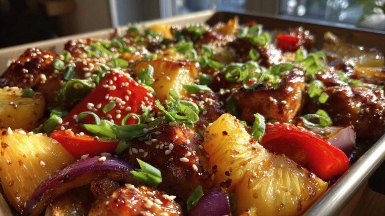 Sheet Pan Teriyaki Chicken & Pineapple (Weeknight Dinner)