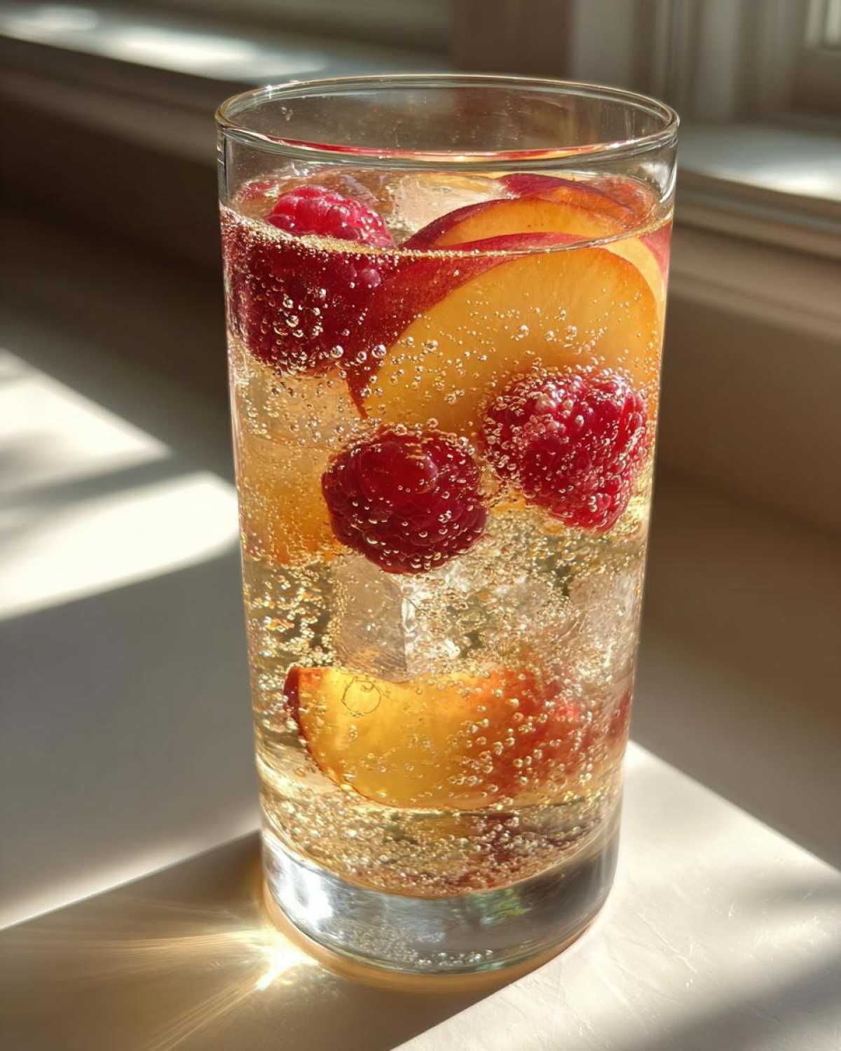 Sparkling Peach Lemonade Punch - detail 1