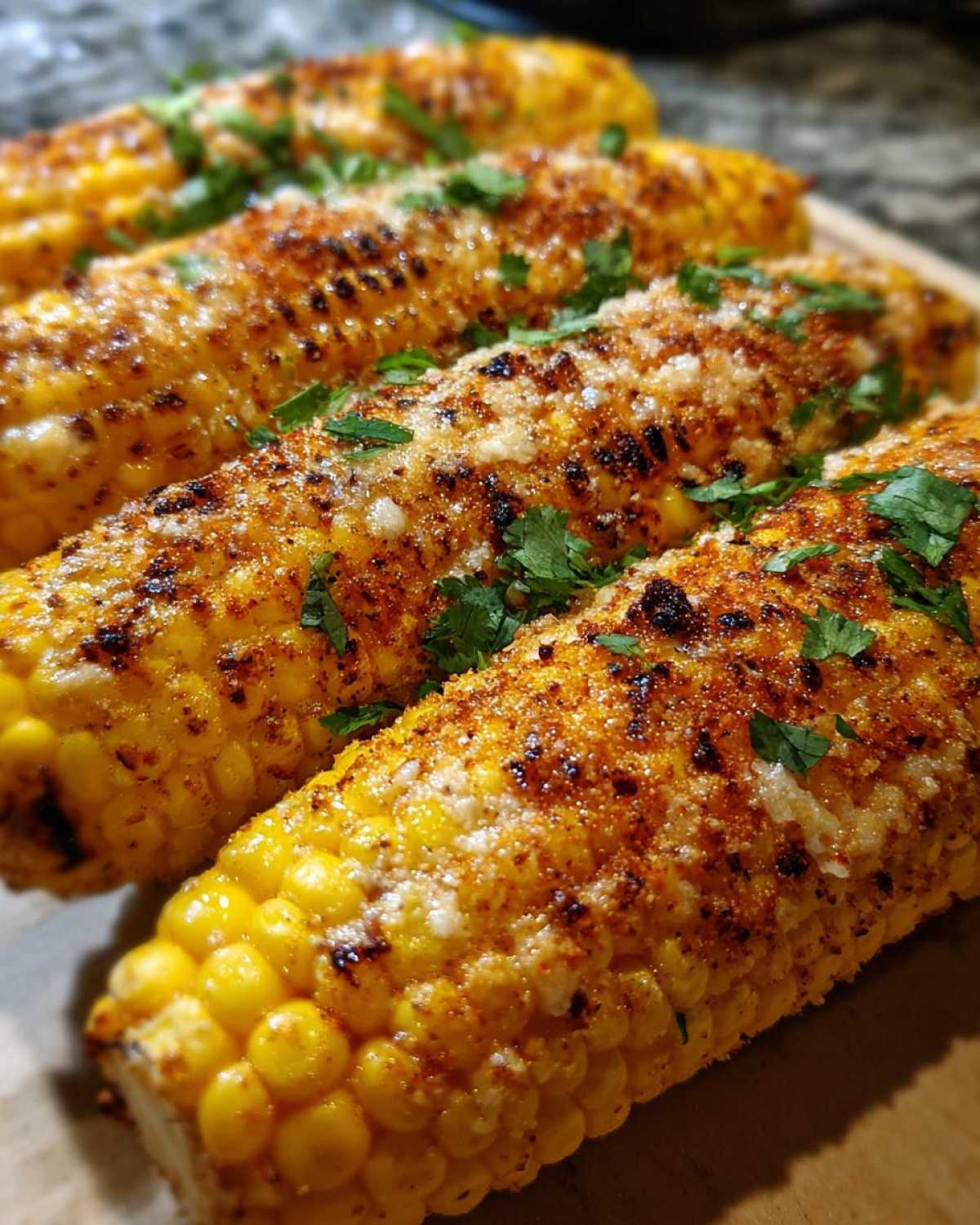 Spicy Mexican street corn - detail 4