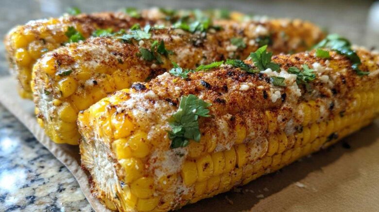 Spicy Mexican street corn