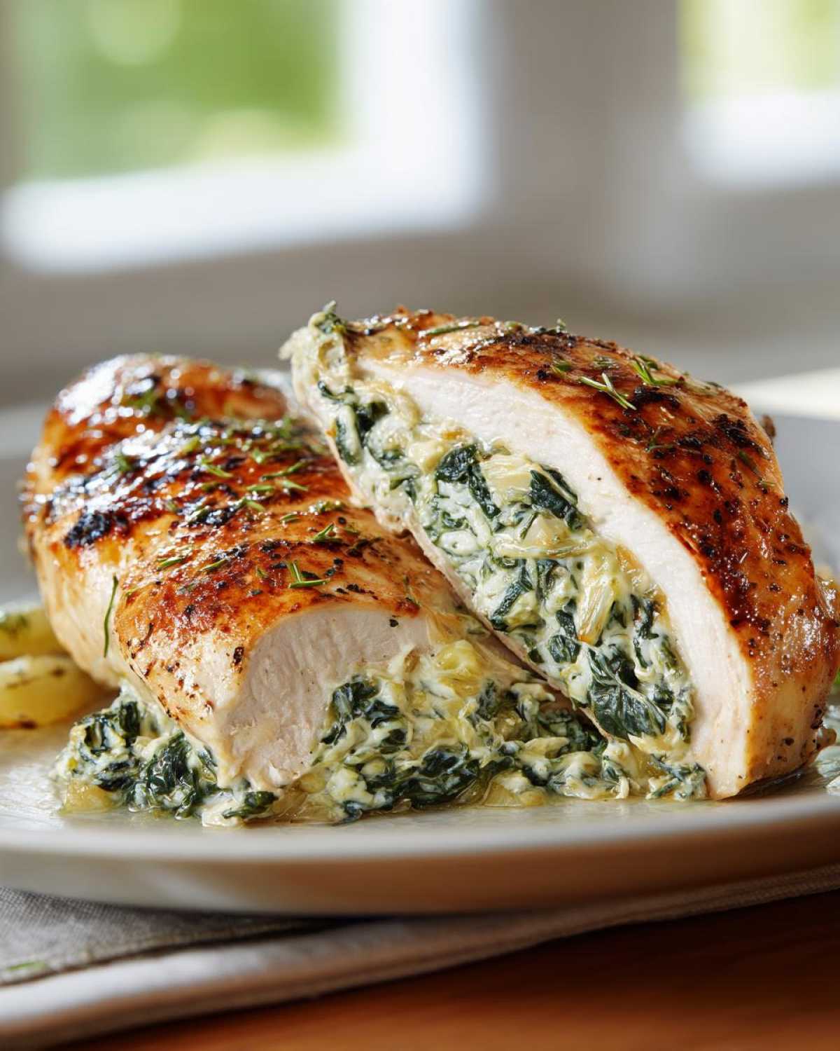 Spinach-Artichoke Stuffed Chicken Breasts - detail 1