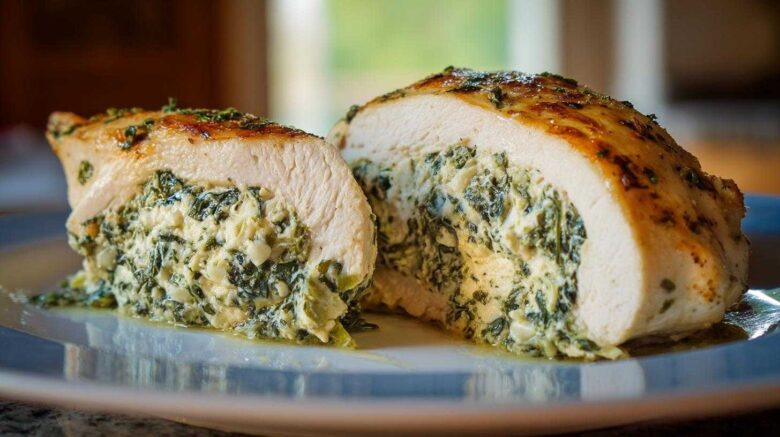 Spinach-Artichoke Stuffed Chicken Breasts