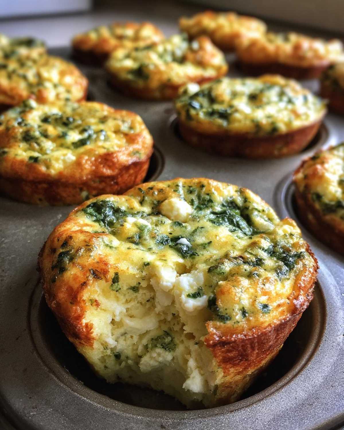 Spinach Feta Egg Muffins (Meal Prep Breakfast) - detail 1