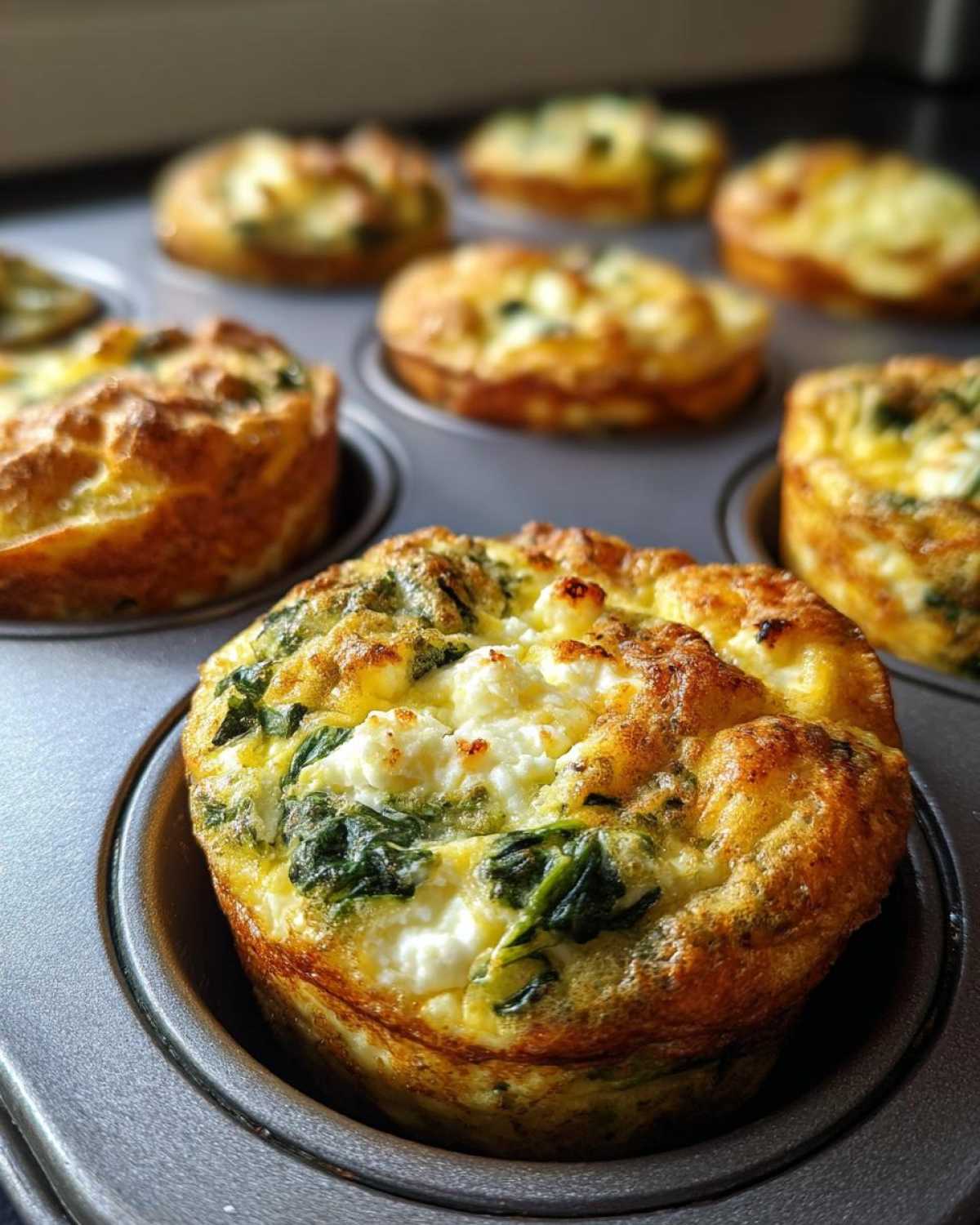 Spinach Feta Egg Muffins (Meal Prep Breakfast) - detail 2