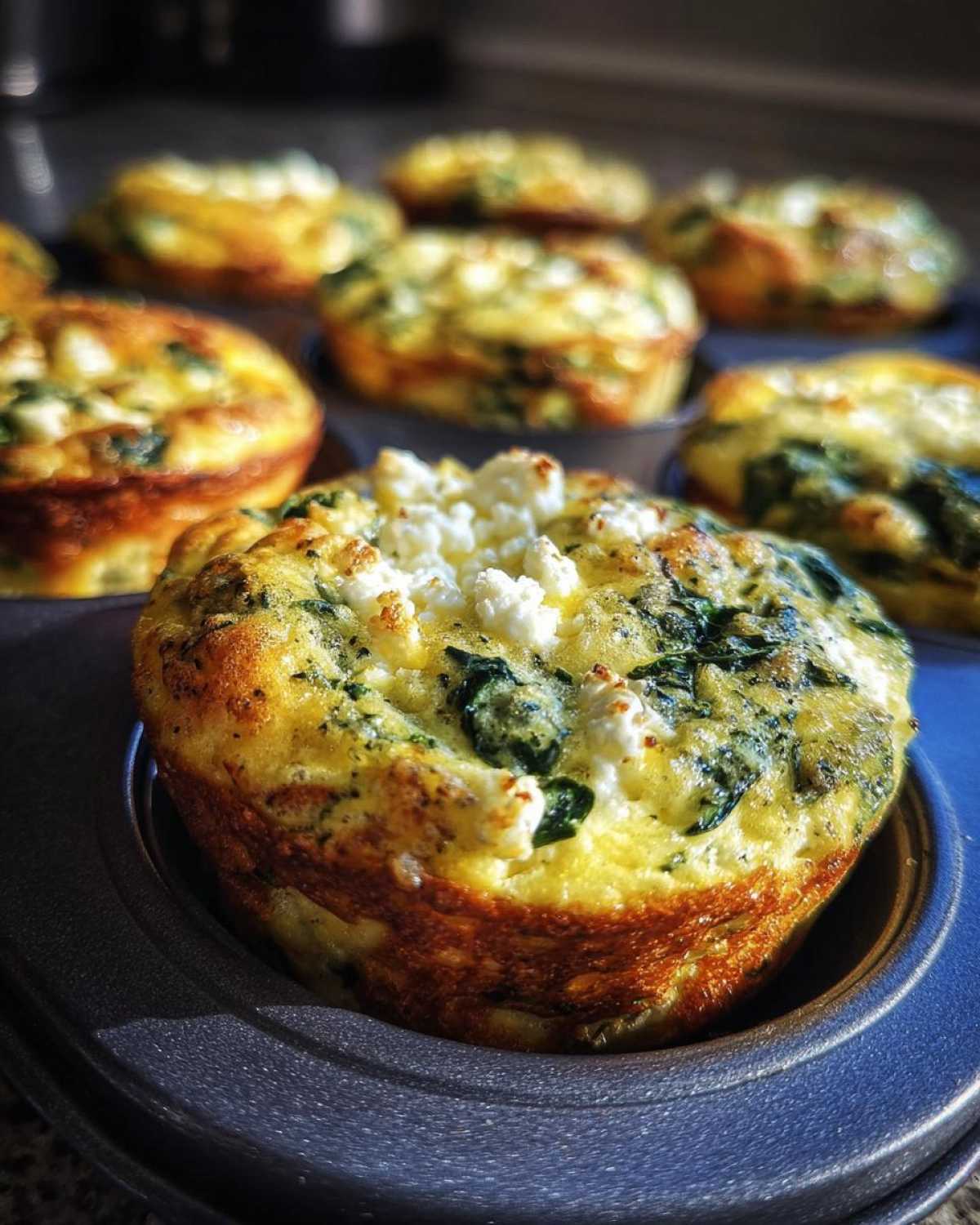 Spinach Feta Egg Muffins (Meal Prep Breakfast) - detail 3