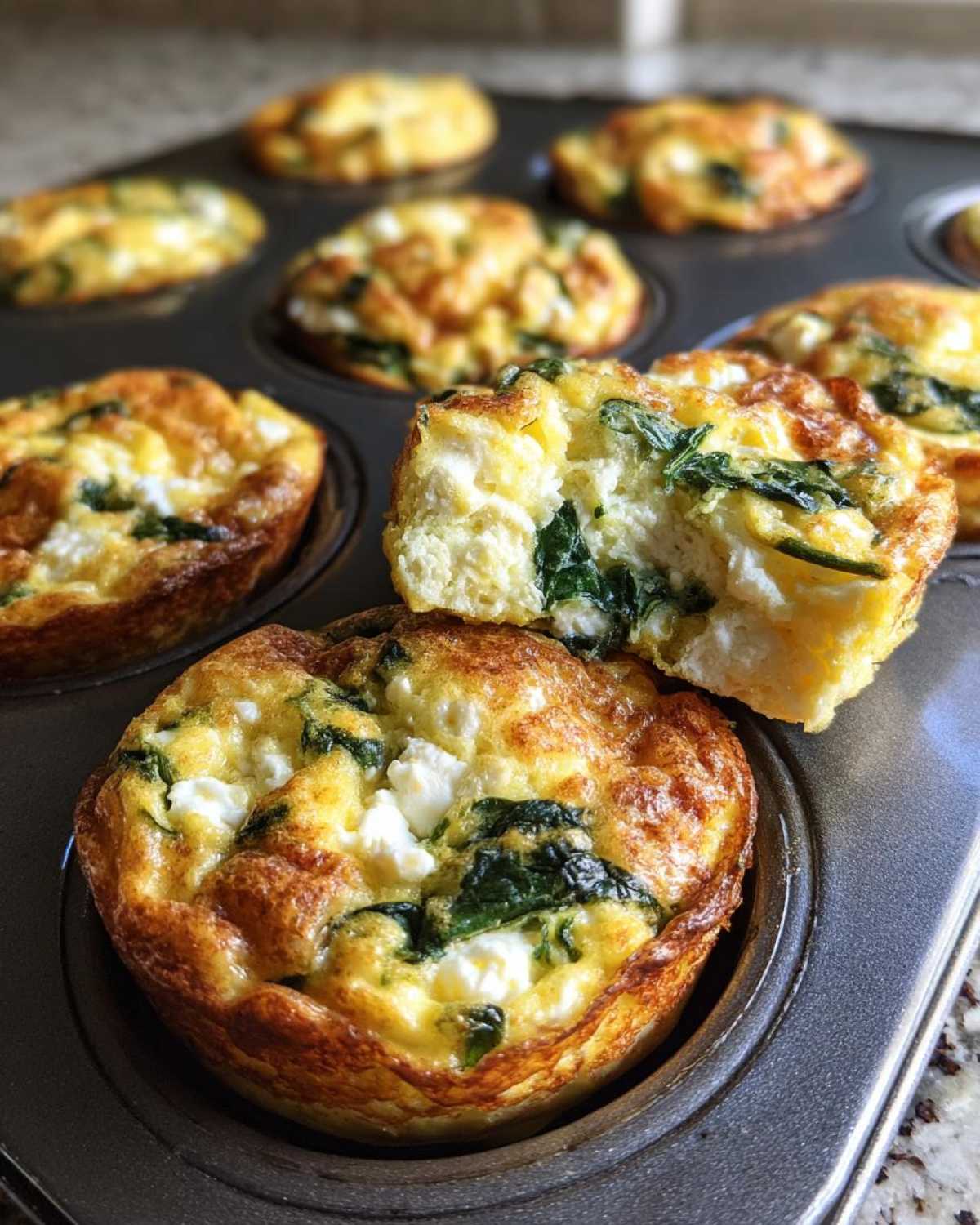 Spinach Feta Egg Muffins (Meal Prep Breakfast) - detail 4