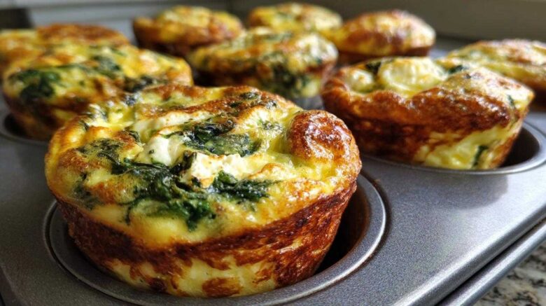 Spinach Feta Egg Muffins (Meal Prep Breakfast)