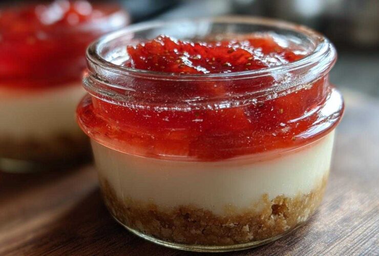 Strawberry Pretzel Dessert Jars