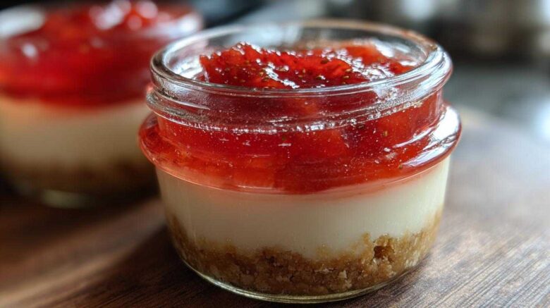Strawberry Pretzel Dessert Jars
