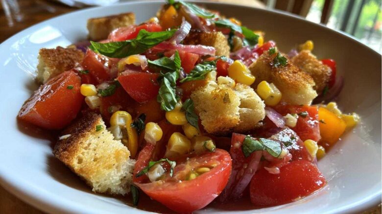 Summer Corn & Tomato Panzanella Salad