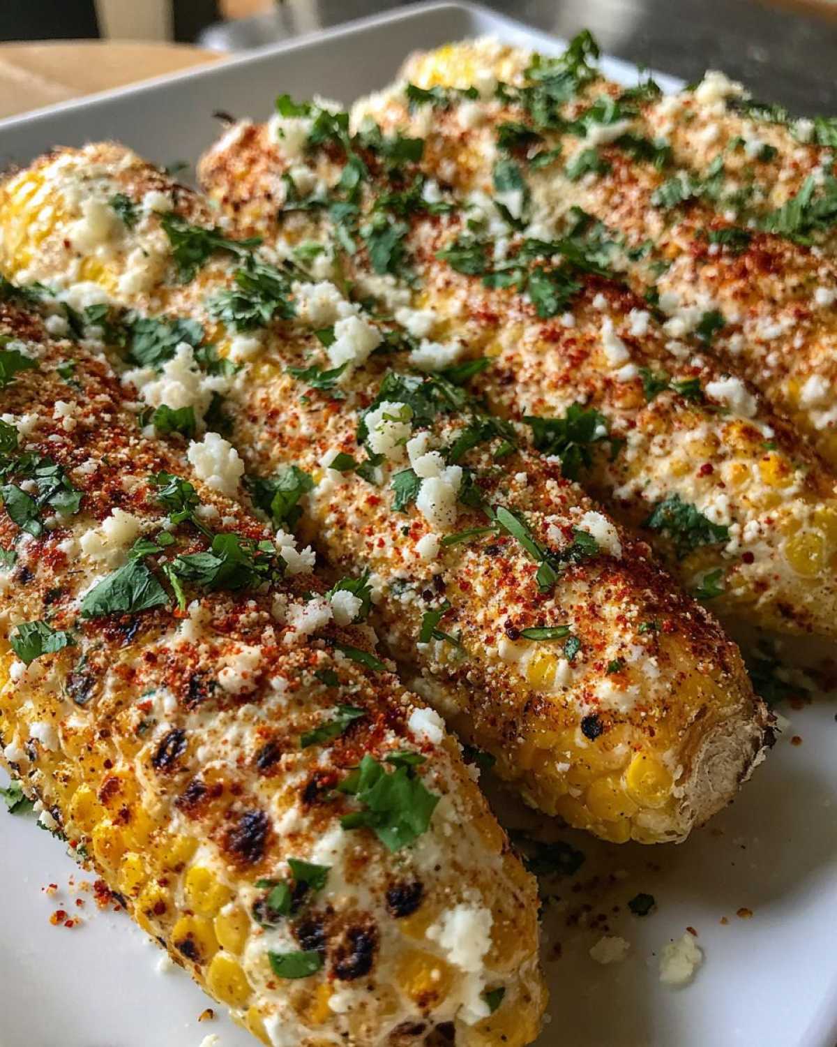 Vegan Mexican street corn - detail 1