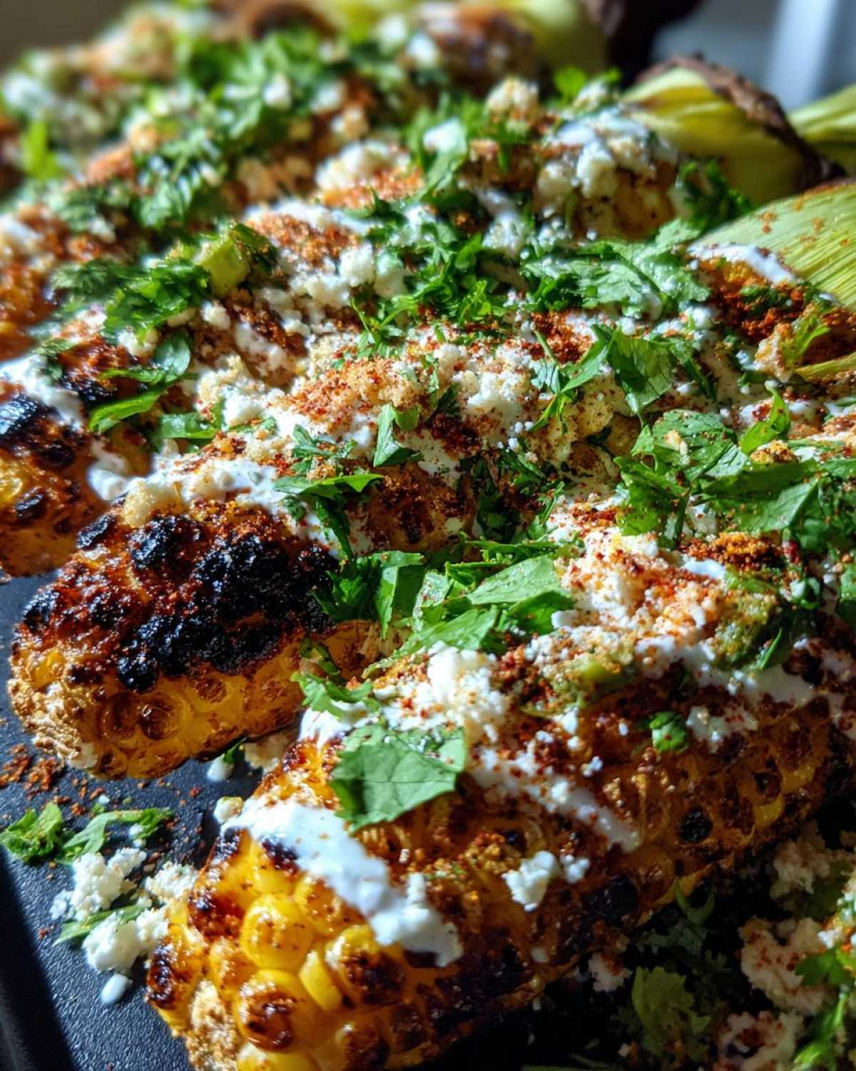 Vegan Mexican street corn - detail 2