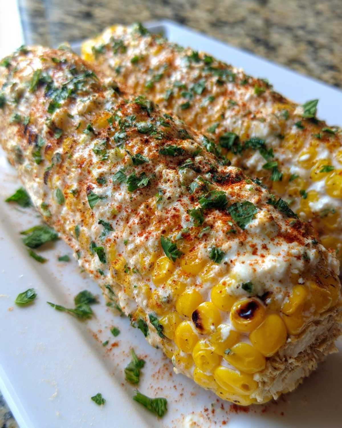 Vegetarian elote - detail 2