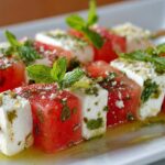 Watermelon Feta Mint Salad Skewers