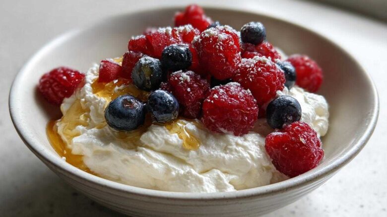 Whipped Cottage Cheese Dessert Bowl